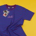 Stripe Cake Logo 1/2 T-shirts_PurpleBlue