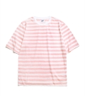 Slub Stripe Half T Pink