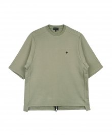 [콰이트] Back Zipper Oversized Sweatshirt (KHAKI)