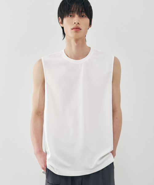 드로우핏() 쿨메쉬 레이어드 슬리브리스 [OFFWHITE] 상품 이미지