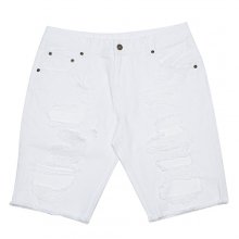 HDVL denim shorts WHITE
