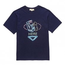 GAME ROOM DOG 1/2 TS [NEON SIGN LINE] NAVY