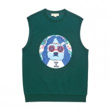 JOHN-MUSIC DOG PATCH VEST GREEN