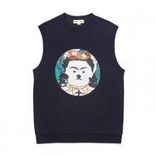 FRIDA DOG PATCH VEST NAVY