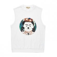 FRIDA DOG PATCH VEST WHITE