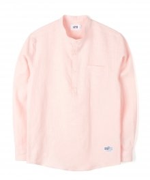 LINEN PULL OVER SHIRT (PINK)