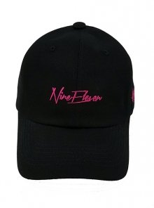 NE SCRIPT BALL CAP BLACK/PINK