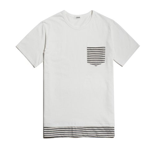 언로우(UNLOW) (STRIPE)LAYERED T-SHIRT WHITE - 사이즈 & 후기 | 무신사