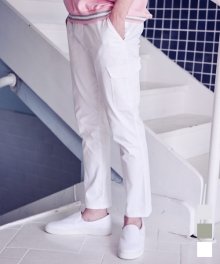 CAGO BANDING PANTS WHITE