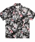 Black Peach Aloha Shirt - Black