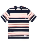 2P BLOCK STRIPE TEE (NAVY)