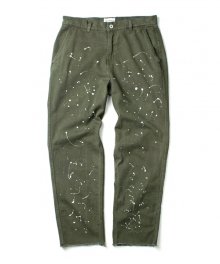 PAINTING CUT OFF CHINO OLIVE