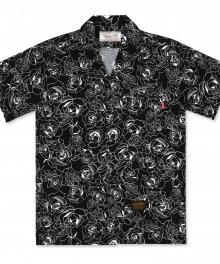 Rose Aloha Shirt(U) - Black