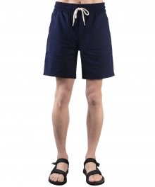 Linen Half Pants - Navy