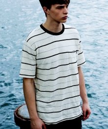 CHARLE STRIPE TEE (IVORY)