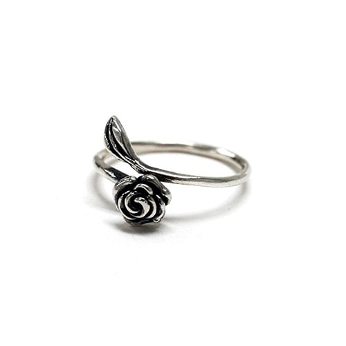 ANTIQUE SILVER ROSE RING