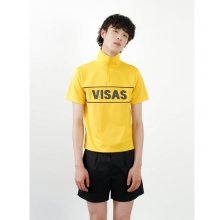 VISAS ziper half-sleeve shirt(YELLOW)