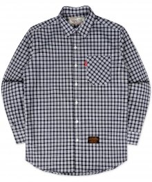 Cubism Check Shirts - Navy