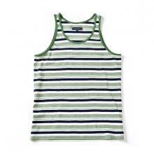 16SS MULTI STRIPE SLEEVELESS GREEN