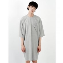 5XL long half-sleeve shirt(GRAY)