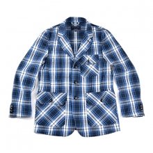 16SS COTTON CASUAL JACKET BLUE CHECK