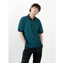 Stripe half-sleeve shirt(GREEN)