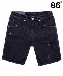 86RJ-1621 BIO WASHING BLACK shorts