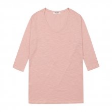 베이직 숏 슬라브 티셔츠 핑크