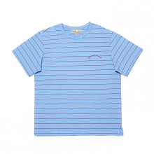 [HONG KONG EDITION]PREPPY LOGO STRIPE 1/2 TS SKY BLUE