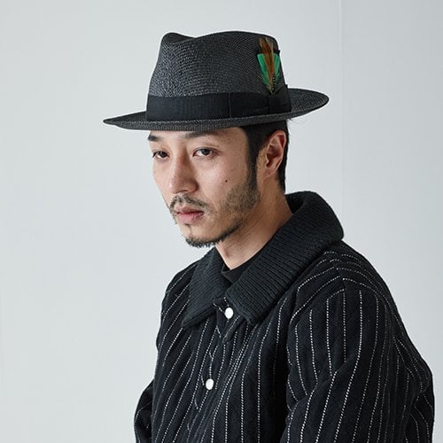 BLACK MESH FEDORA [BLACK]