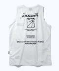 mailman mesh sleeveless jersey 102- white