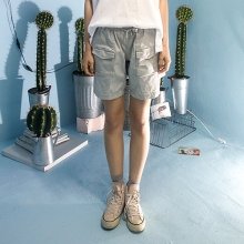 [UNISEX] 포켓 밴딩 반바지_SORA GRAY