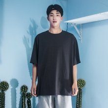 [UNISEX] 무지 박스핏 반팔티셔츠_DARK GRAY