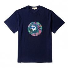 [LIMITED EDITION]JURASSIC DOG PRINT 1/2 TS NAVY