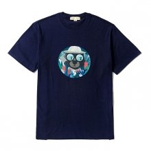 [LIMITED EDITION]SAFARI DOG PRINT 1/2 TS NAVY