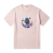 [LIMITED EDITION]TROPICAL DOG PRINT 1/2 TS INDI PINK