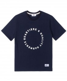 TEXT CIRCLE TEE (NAVY)