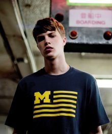 MICHIGAN FLAG TEE (NAVY)