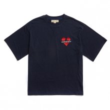 [LIMITED EDITION]NOMANTIC HEART LOGO STITCH 1/2 TS NAVY