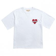 [LIMITED EDITION]NOMANTIC HEART LOGO STITCH 1/2 TS WHITE