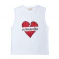 [LIMITED EDITION]NOMANTIC HEART LOGO SLEEVELESS WHITE