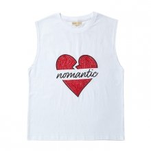 [LIMITED EDITION]NOMANTIC HEART LOGO SLEEVELESS WHITE