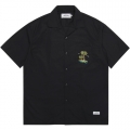 M#0986 modified hawaiian shirt (black)