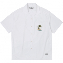 M#0987 modified hawaiian shirt (white)