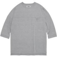 M#0988 3/4 hidden pocket crewneck (grey)