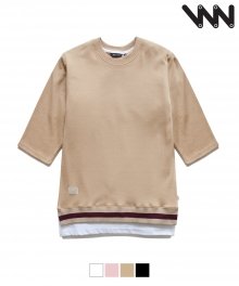 [WV] Layered coloration  t-shirts_beige (JJST7025)