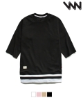 [WV] Layered coloration  t-shirts_black (JJST7025)