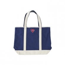 NOMANTIC HEART LOGO TOTE BAG NAVY