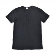 BESLOW STANDARD 16SS SLOW BASIC HENLEY NECK T-SHIRT BLACK