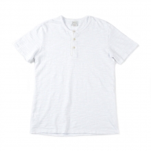 BESLOW STANDARD 16SS SLOW BASIC HENLEY NECK T-SHIRT WHITE